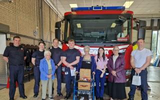 Residents and staff at Hampton Grove care home in Peterborough visited their local fire crew at Stanground to mark International Firefighters’ Day.