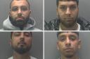 These four men have been jailed for a total of more than 20 years for their parts in the operation of a class A drugs line in Peterborough.