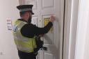 Flat 2 being closed by Cambridgeshire Police.