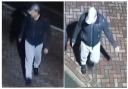 CCTV images of a man wanted in connection with a knife-point robbery in Peterborough.
