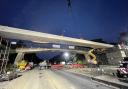 The new A47 bridge under construction.
