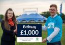 Bellway sales advisor Katie Williams with Andrew MacDermott, acting CEO of Nene Park Trust, at Ferry Meadows, following Bellway’s £1,000 donation to the trust.