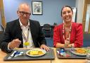 Peterborough City Hospital chair and CEO trying PCH food
