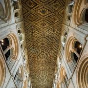 Peterborough Cathedral nave ceiling. Credit: Matthew Roberts.