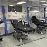 The new ambulance handover unit at Peterborough City Hospital.