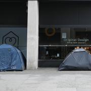 Homeless tents outside a shop. This image is for illustrative purposes only. Picture: Yuk Mok/PA.