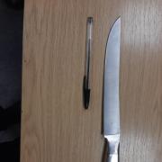 Carlo Dinardo, of Fengate, Peterborough, was found to be in possession of this knife.