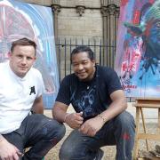 Peterborough Cathedral says the original artwork by Nathan Murdoch and Tony Nero will be put up for auction.