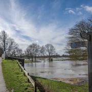 Richard Mortlock's photos show a flooded Milton Ferry park. 1