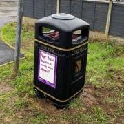 New litter bin for all waste including dog waste in Stonald Road, Whittlesey, at the junction with Crossway Hands.