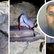 Officers found up to about £84,000 worth of cocaine hidden within the loft.