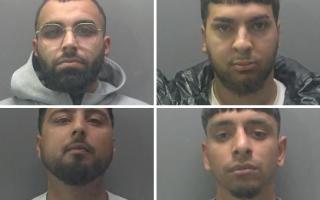 These four men have been jailed for a total of more than 20 years for their parts in the operation of a class A drugs line in Peterborough.